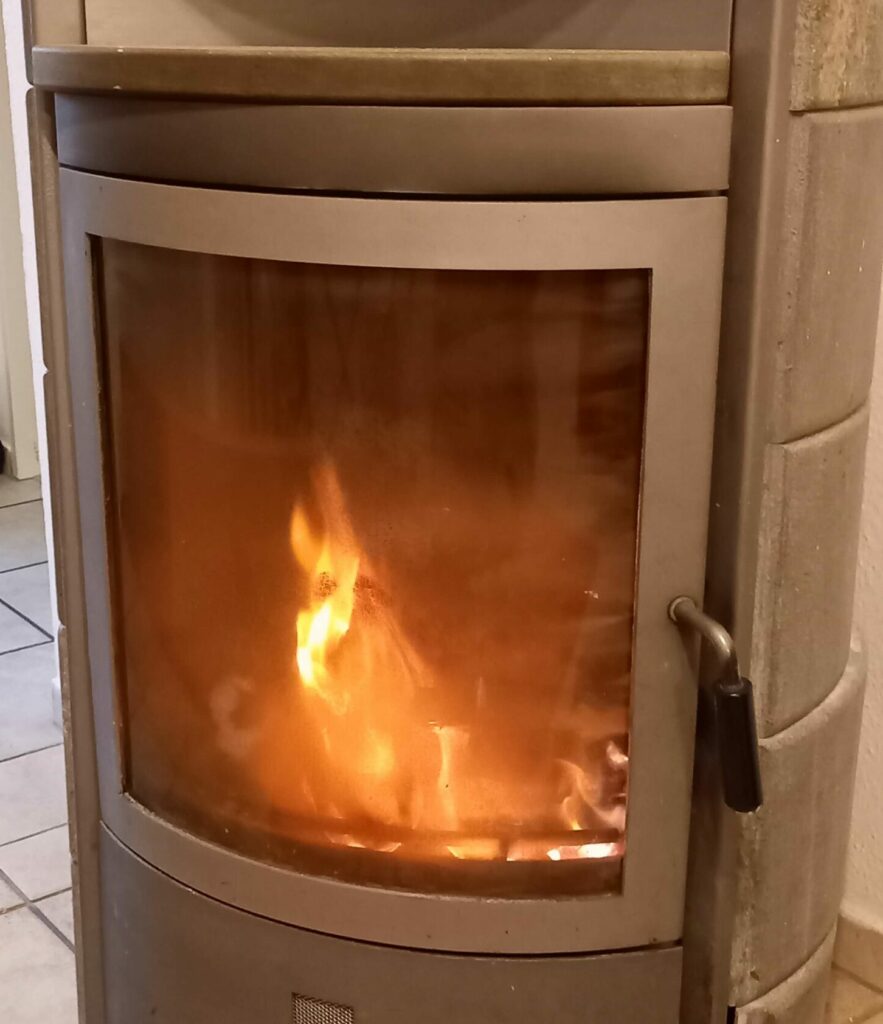 Kamin in der Wohnung