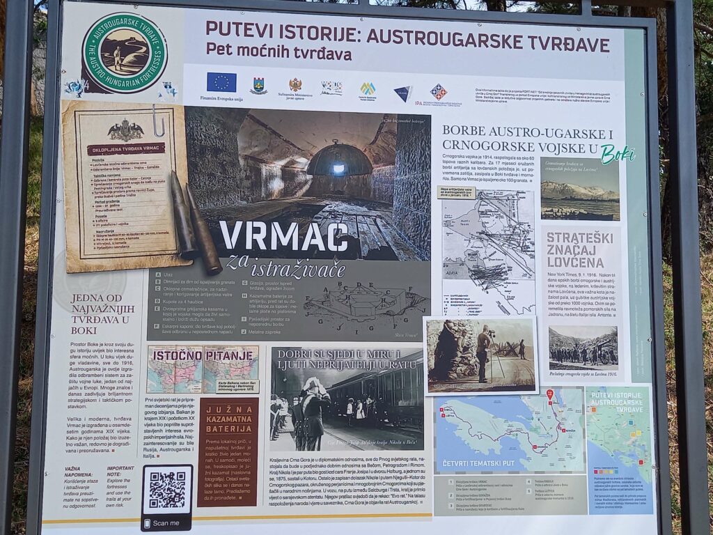 VRMAC Anzeigetafel auf Montenegrinisch
